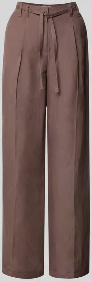 Christian Berg Woman Selection Wide leg broek van linnenmix met riem - Foto 2