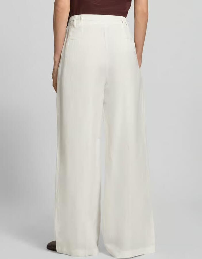 Christian Berg Woman Selection Wide leg broek van linnenmix met riem - Foto 2
