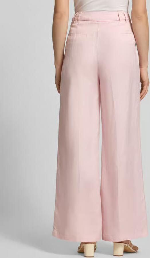 Christian Berg Woman Selection Wide leg broek van linnenmix met riem