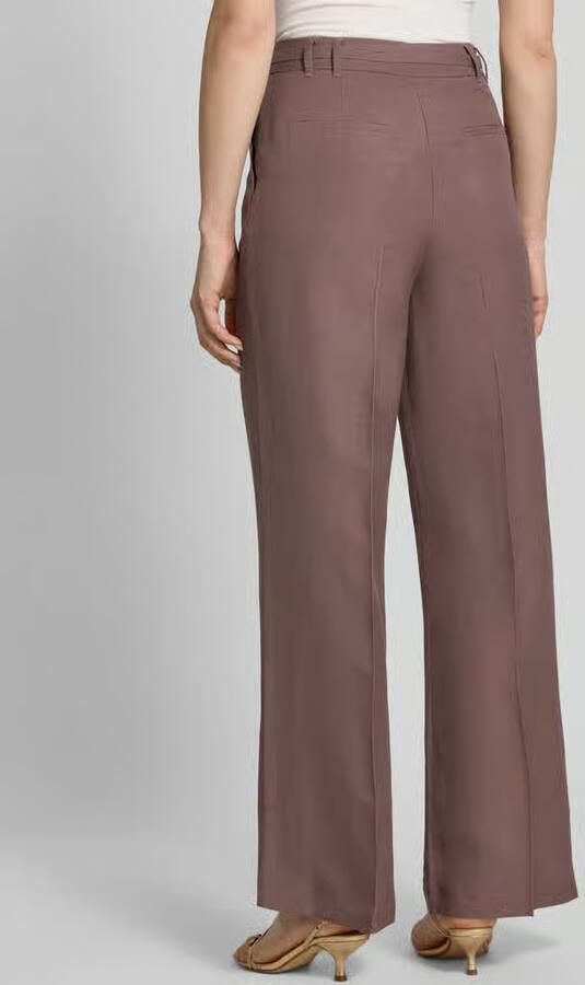 Christian Berg Woman Selection Wide leg broek van linnenmix met riem