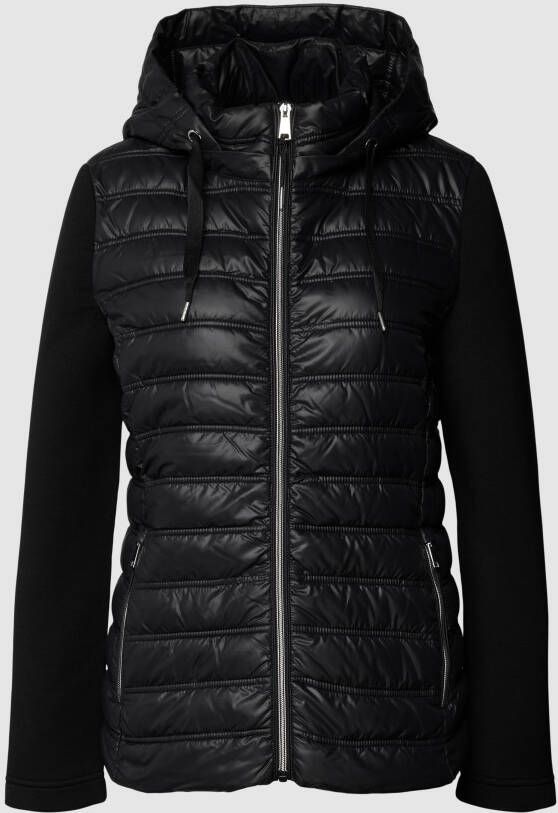 Christian Berg Woman Selection Gewatteerd jack met jersey mouwen en capuchon