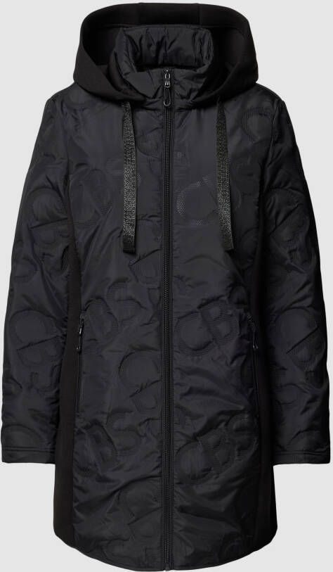 Christian Berg Woman Selection Gewatteerd jack met inzet van scuba en capuchon