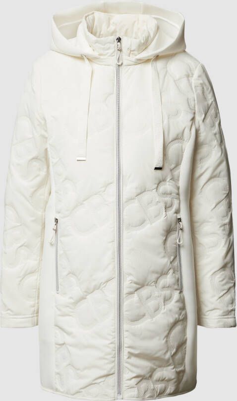 Christian Berg Woman Selection Hybride jack met inzet van scuba en capuchon