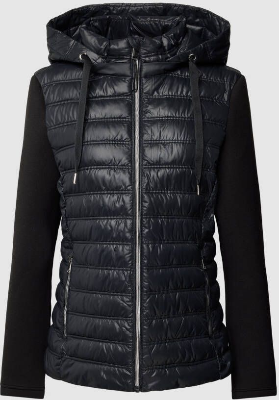 Christian Berg Woman Selection Gewatteerd jack met jersey mouwen en capuchon