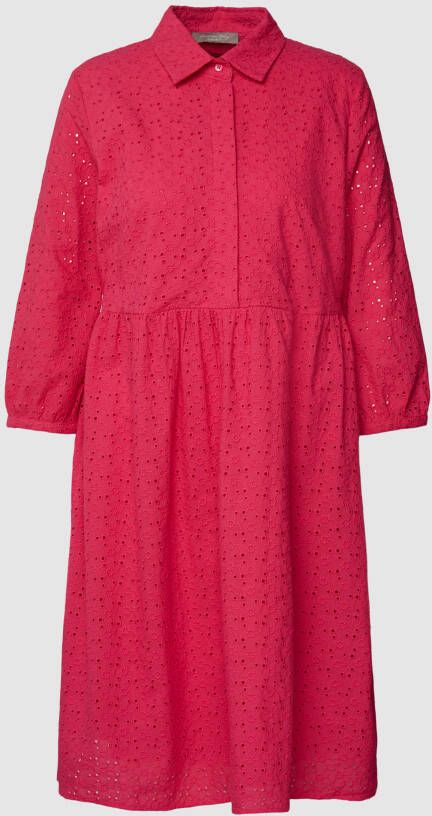Christian Berg Woman Selection Knielange jurk met broderie anglaise