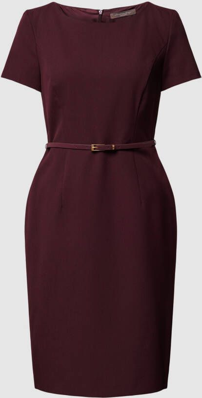 Christian Berg Woman Selection Knielange jurk met tailleriem