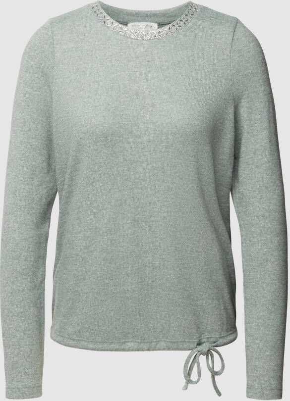 Christian Berg Woman Shirt met lange mouwen in gemêleerde look model 'Fluffy'