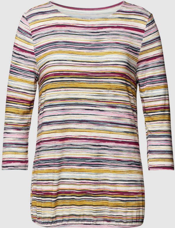 Christian Berg Woman Shirt met lange mouwen van een mix van viscose en elastaan met streepmotief