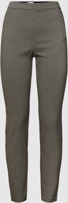 Christian Berg Woman Skinny fit broek met pied-de-poule-motief model 'Slip-In Pepita'