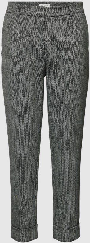 Christian Berg Woman Regular fit stoffen broek met riemlussen
