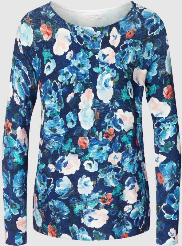 Christian Berg Woman Sweatshirt met all-over bloemenmotief