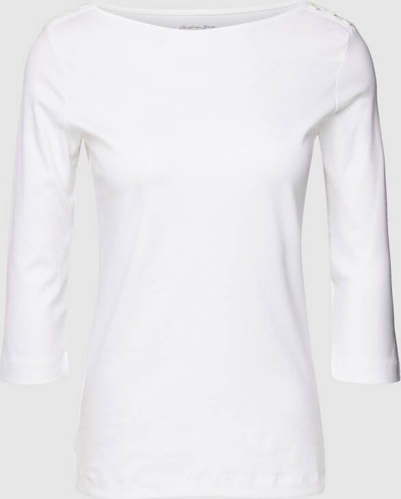 Christian Berg Woman T-shirt met 3 4-mouwen en sierknopen