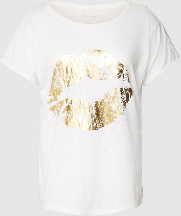 Christian Berg Woman T-shirt met all-over motief en motiefprint