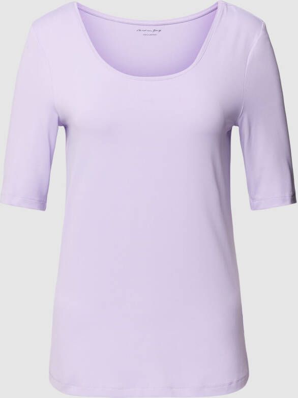 Christian Berg Woman T-shirt met geribde ronde hals
