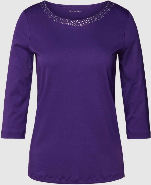 Christian Berg Woman T-shirt met siersteentjes