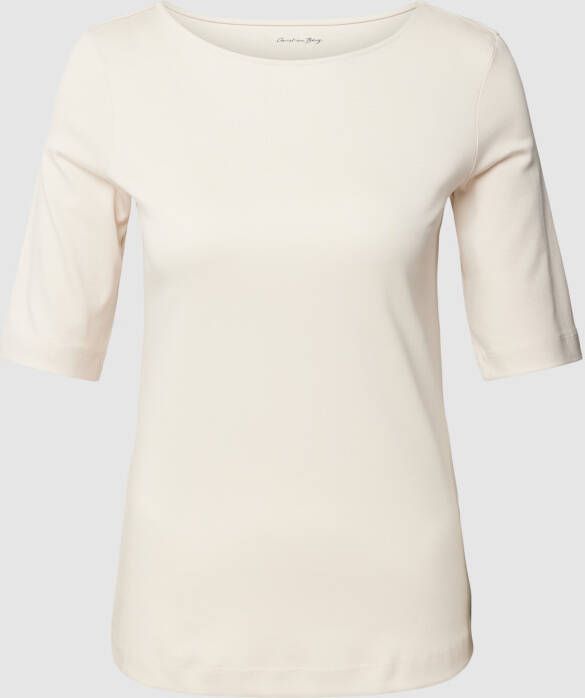 Christian Berg Woman T-shirt van katoen met boothals