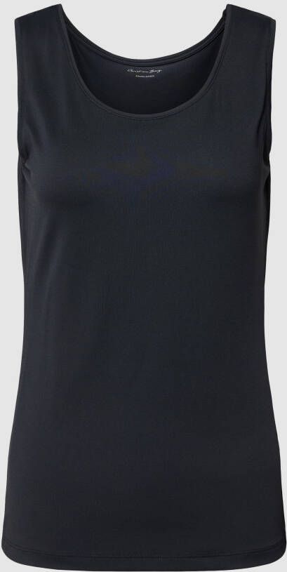 Christian Berg Woman Top met geribde ronde hals