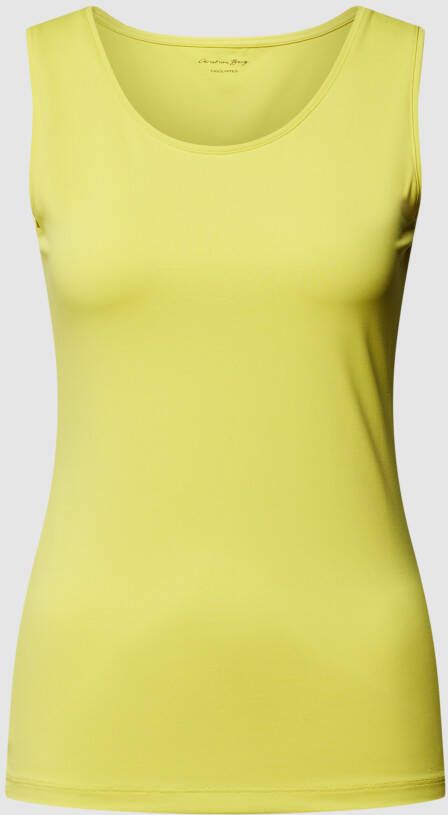 Christian Berg Woman Top met geribde ronde hals