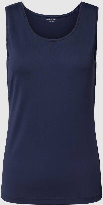 Christian Berg Woman Top met geribde ronde hals