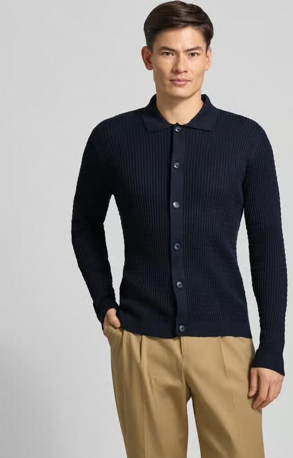 CINQUE Gebreid jack met structuurmotief model 'Yuris' - Foto 4