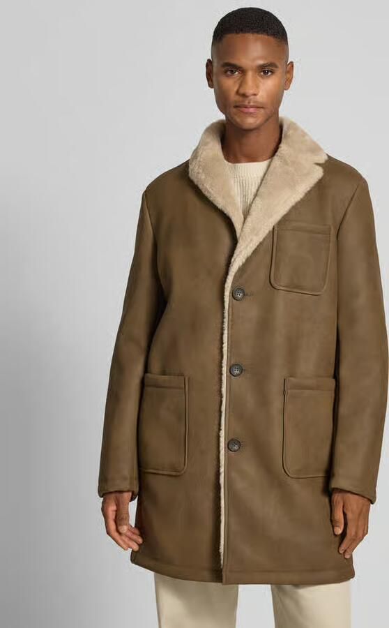 CINQUE Lange jas in leerlook met voering van imitatiebont model 'LORD' - Foto 2