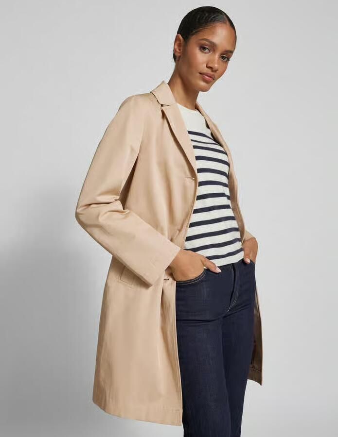 CINQUE Lange jas met capuchon model 'MIRACLE'