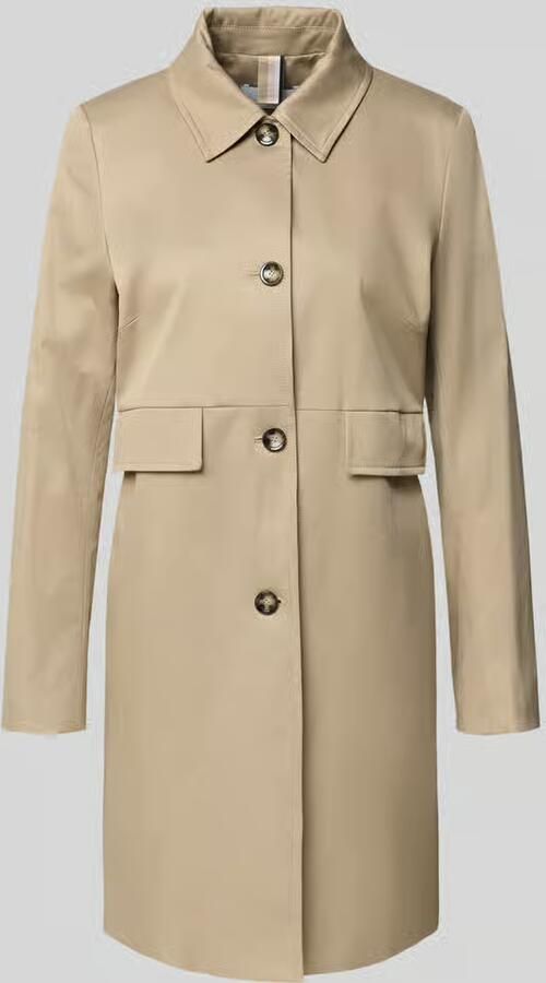 CINQUE Regular fit lange jas met platte kraag model 'Mina'