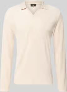 CINQUE Shirt met lange mouwen met polokraag en v-hals model 'BOLL'