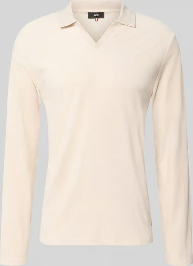 CINQUE Shirt met lange mouwen met polokraag en v-hals model 'BOLL'