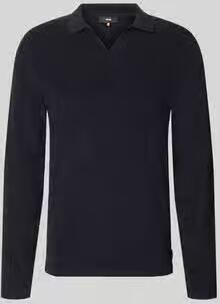 CINQUE Shirt met lange mouwen met polokraag en v-hals model 'BOLL'