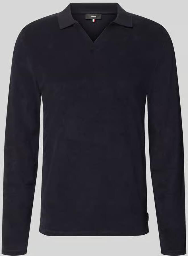 CINQUE Shirt met lange mouwen met polokraag en v-hals model 'BOLL'