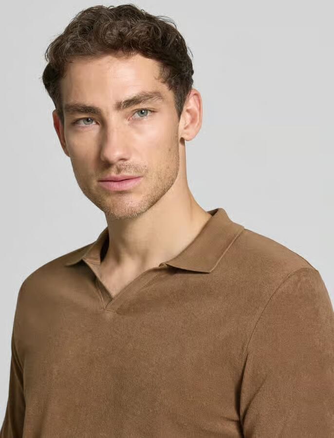 CINQUE Shirt met lange mouwen met polokraag en v-hals model 'BOLL' - Foto 2
