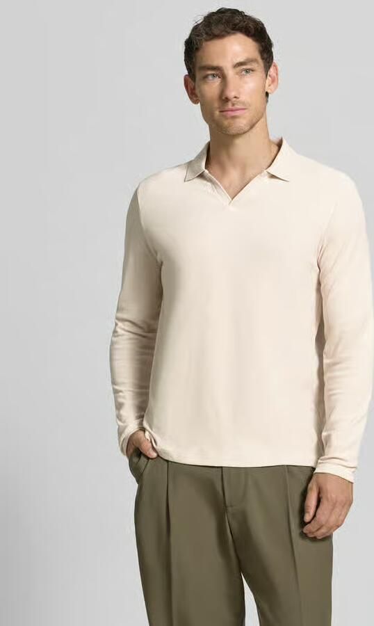 CINQUE Shirt met lange mouwen met polokraag en v-hals model 'BOLL' - Foto 3