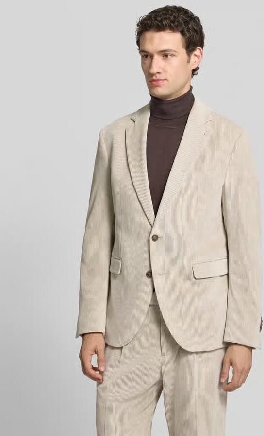 CINQUE Slim fit 2-knoops colbert van corduroy model 'DATA' - Foto 3