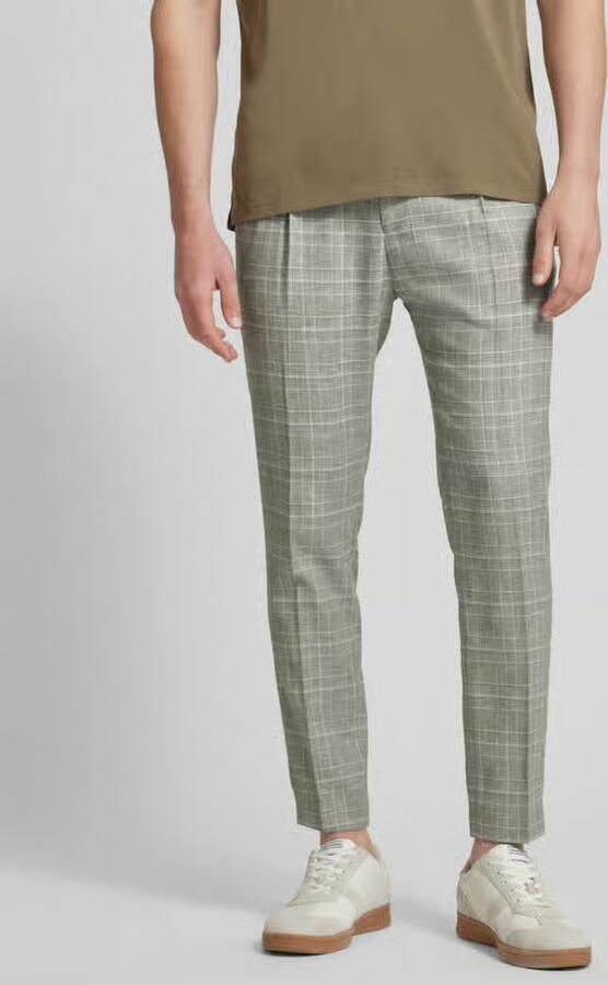 CINQUE Slim fit bandplooibroek met glencheck-motief model 'SAND' - Foto 2