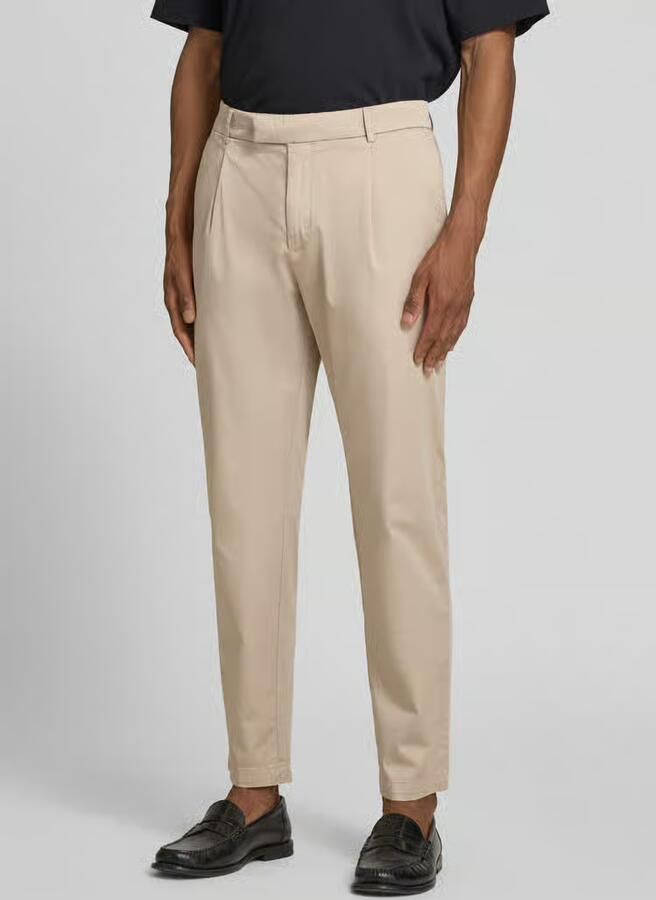 CINQUE slim fit pantalon met biezen en Franse steekzakken - Foto 3