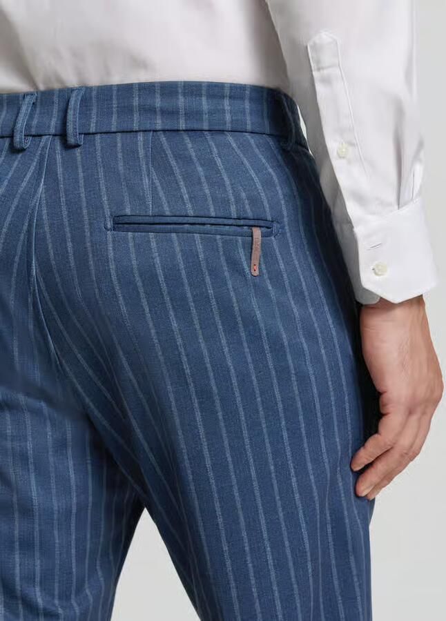 CINQUE Slim fit kostuumbroek met viscose-aandeel model 'Silvio'