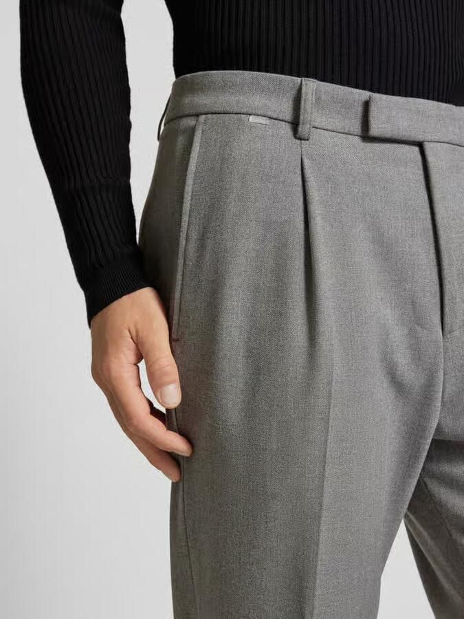 CINQUE Slim fit stoffen broek met bandplooien
