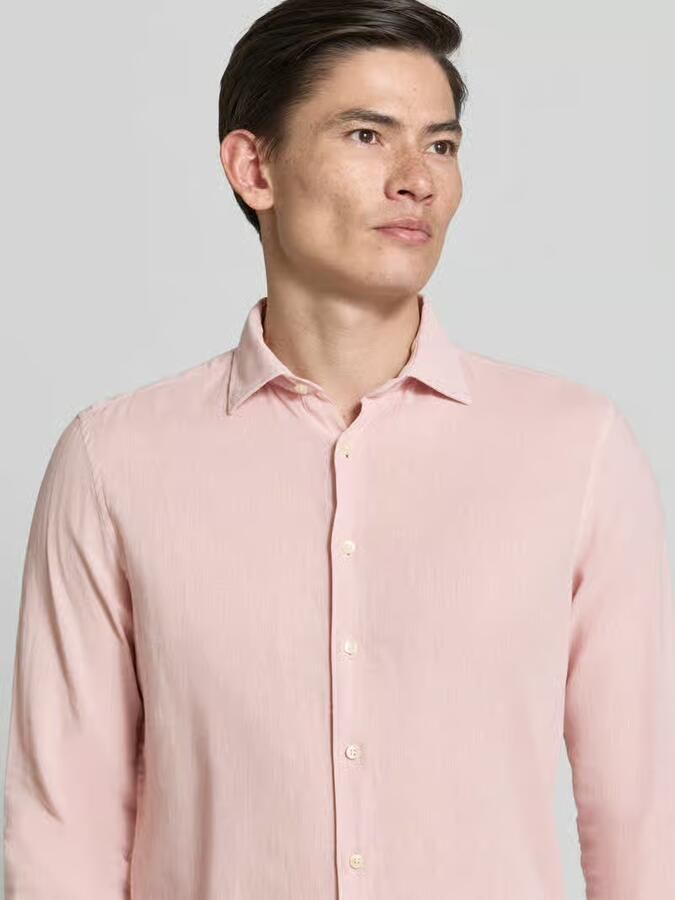 CINQUE slim fit vrijetijdsoverhemd van linnenmix model 'Steven'