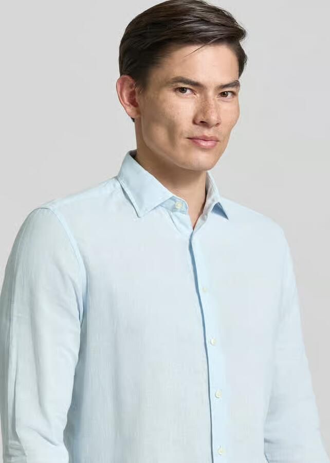 CINQUE slim fit vrijetijdsoverhemd van linnenmix model 'Steven'