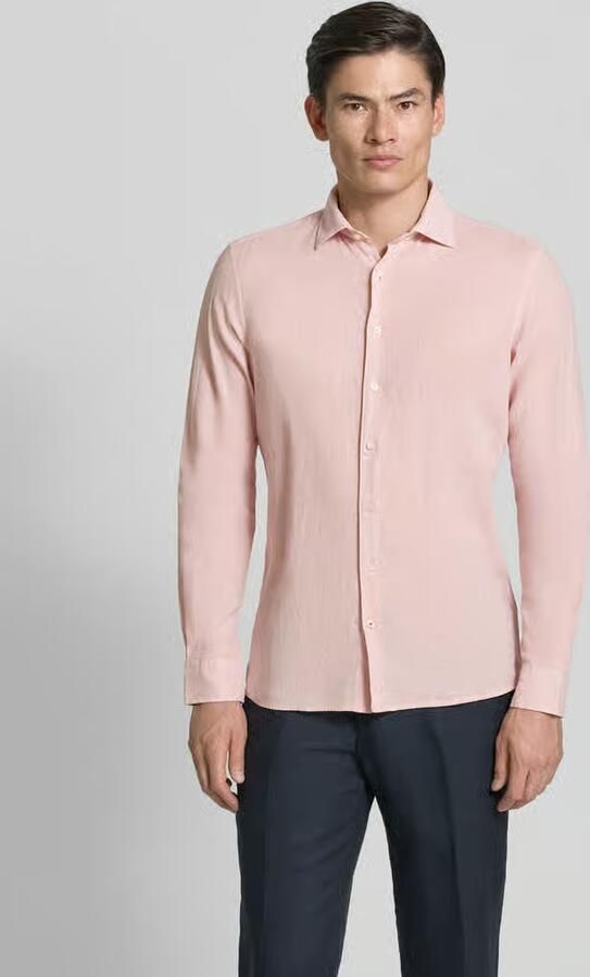 CINQUE slim fit vrijetijdsoverhemd van linnenmix model 'Steven' - Foto 3