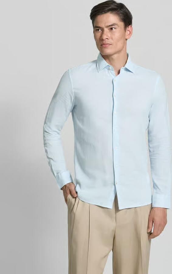 CINQUE slim fit vrijetijdsoverhemd van linnenmix model 'Steven' - Foto 3