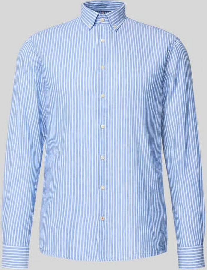 CINQUE slim fit vrijetijdsoverhemd van linnenmix model 'Stone' - Foto 2