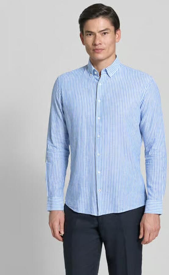 CINQUE slim fit vrijetijdsoverhemd van linnenmix model 'Stone' - Foto 3