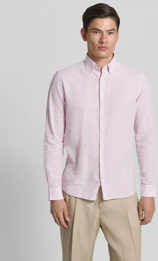 CINQUE slim fit vrijetijdsoverhemd van linnenmix model 'Stone' - Foto 4