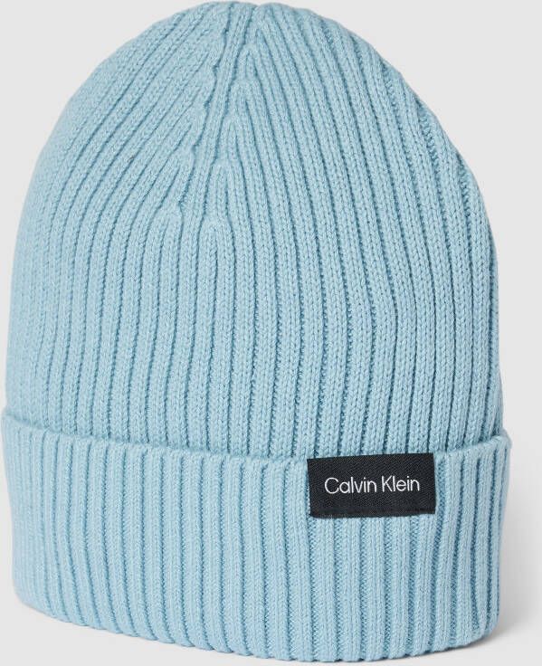 CK Calvin Klein Beanie met labeldetail model 'CLASSIC'
