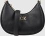 Calvin Klein Zwarte polyester schoudertas met ketting Black Dames - Thumbnail 2