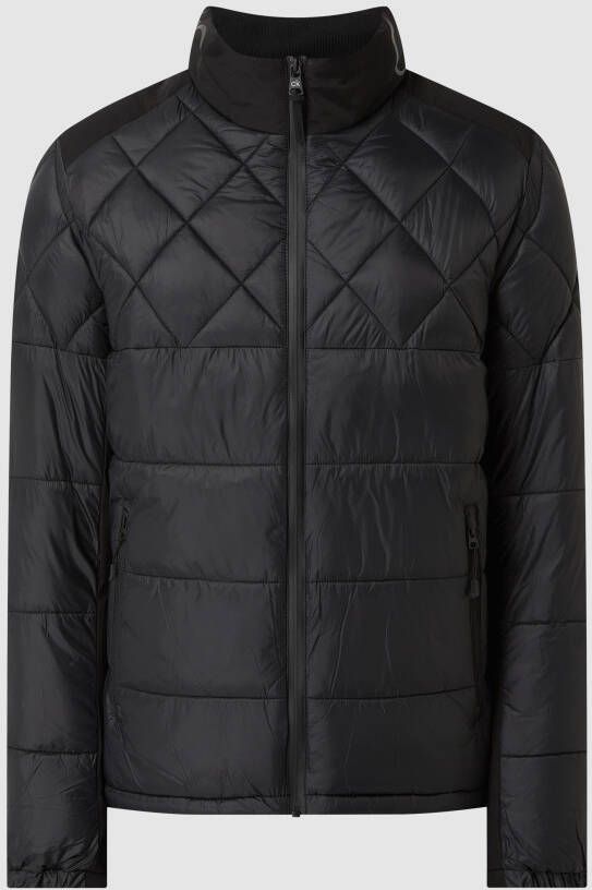 CK Calvin Klein Extra slim fit gewatteerde jas met opstaande kraag