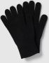 Calvin Klein Wollen Handschoenen Zwart Metalen Logo Instapsluiting Black Unisex - Thumbnail 1
