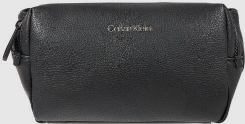Calvin Klein Zwarte tas van gerecycled kunstleer met verstelbare riem Black Heren